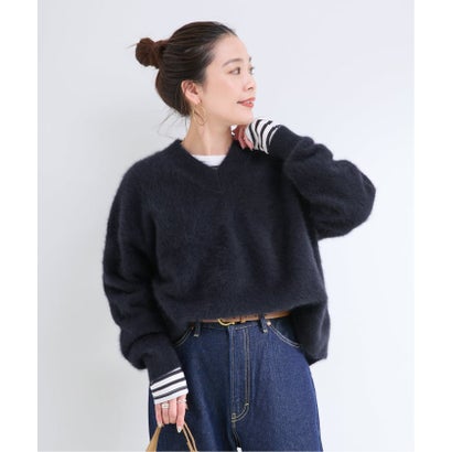 ベーセーストック B.C STOCK 《予約》【WEB+一部店舗限定】FOXカシミヤ Vネックプルオーバー （ネイビー）｜詳細画像