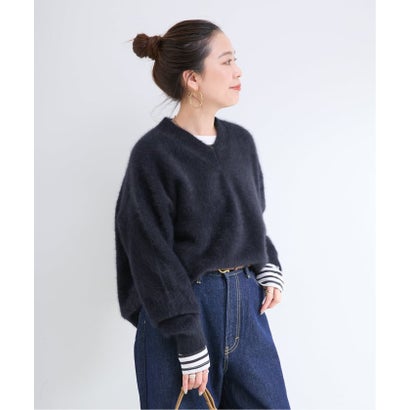 ベーセーストック B.C STOCK 《予約》【WEB+一部店舗限定】FOXカシミヤ Vネックプルオーバー （ネイビー）｜詳細画像