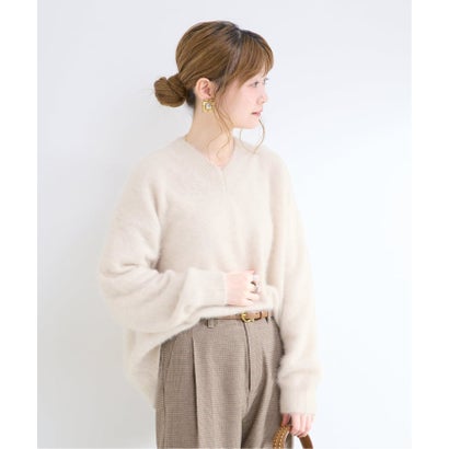 ベーセーストック B.C STOCK 《予約》【WEB+一部店舗限定】FOXカシミヤ Vネックプルオーバー （ホワイト）｜詳細画像
