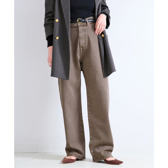 《予約》ウォッシャブル / DU JOUR / デュ ジュール BLT SEAM PIPE JEAN （ブラウン）
