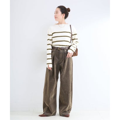 《予約》ウォッシャブル / DU JOUR / デュ ジュール TUCK BARREL JEAN （ブルー A）｜詳細画像