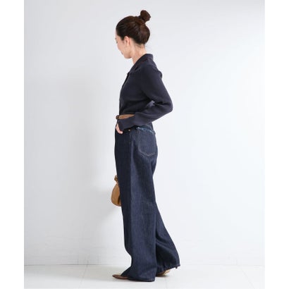 《予約》ウォッシャブル / DU JOUR / デュ ジュール TUCK BARREL JEAN （ブルー A）｜詳細画像