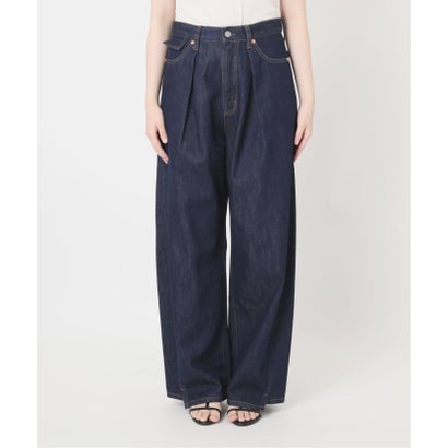 《予約》ウォッシャブル / DU JOUR / デュ ジュール TUCK BARREL JEAN （ブルー A）｜詳細画像
