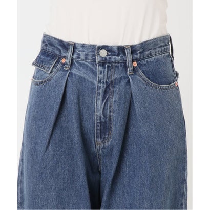 《予約》ウォッシャブル / DU JOUR / デュ ジュール TUCK BARREL JEAN （ブラウン）｜詳細画像