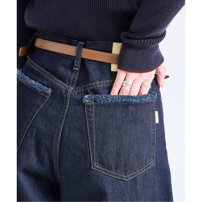 《予約》ウォッシャブル / DU JOUR / デュ ジュール TUCK BARREL JEAN （ブラウン）｜詳細画像