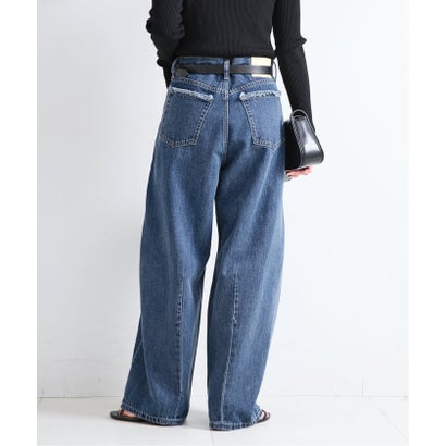 《予約》ウォッシャブル / DU JOUR / デュ ジュール TUCK BARREL JEAN （ブラウン）｜詳細画像