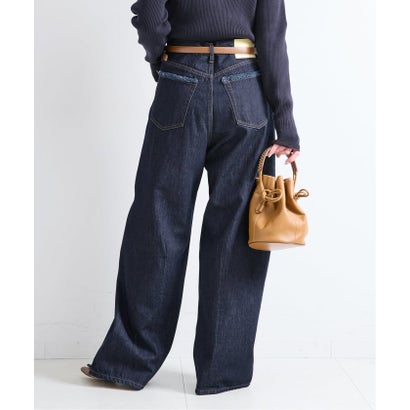 《予約》ウォッシャブル / DU JOUR / デュ ジュール TUCK BARREL JEAN （ブラウン）｜詳細画像