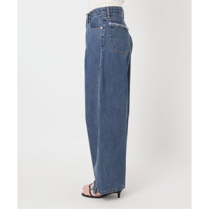 《予約》ウォッシャブル / DU JOUR / デュ ジュール TUCK BARREL JEAN （ネイビー）｜詳細画像