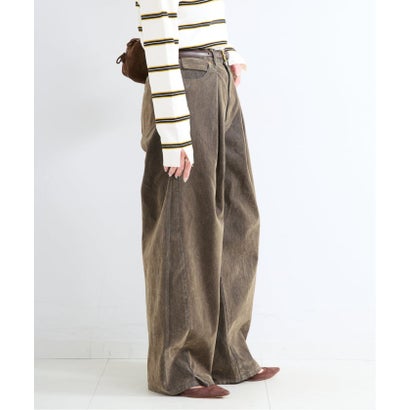 《予約》ウォッシャブル / DU JOUR / デュ ジュール TUCK BARREL JEAN （ネイビー）｜詳細画像