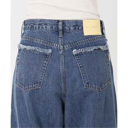 《予約》ウォッシャブル / DU JOUR / デュ ジュール TUCK BARREL JEAN （ネイビー）｜詳細画像