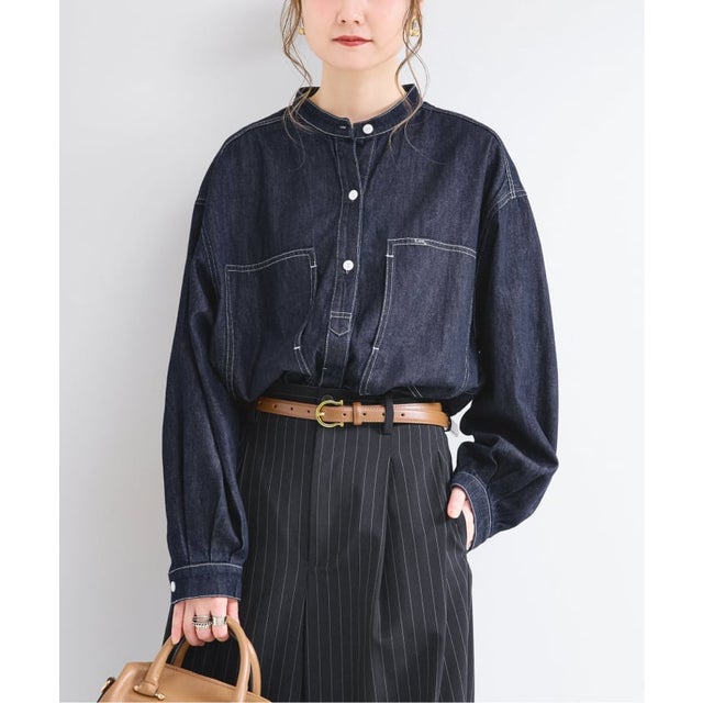 ウォッシャブル / Lee / リー SKIPPER DINIM SHIRTS （ネイビー）