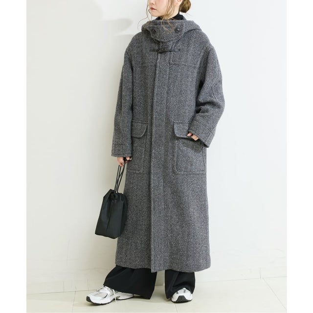 《予約》BALLI OTYS TWEED ロングダッフルコート （ブラック）
