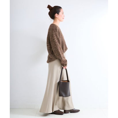 《予約》手洗い可 / メランジVネックプルオーバー （ホワイト）｜詳細画像