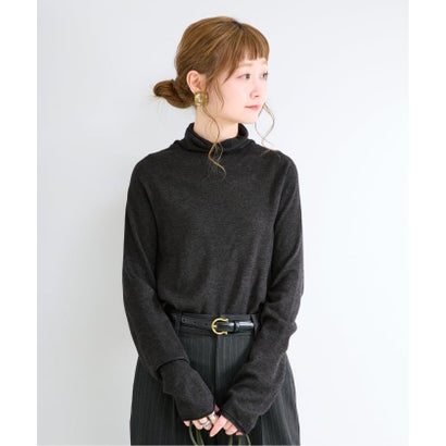 《予約》【WEB先行販売+一部店舗限定】手洗い可 / ハイネックプルオーバー （ブラウン）｜詳細画像