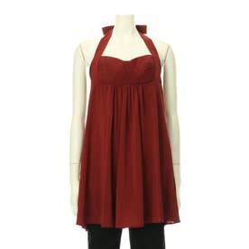 BCBG MAXAZRIA BCBGMAXAZRIA◇さらさらとろみホルターワンピースドレス 