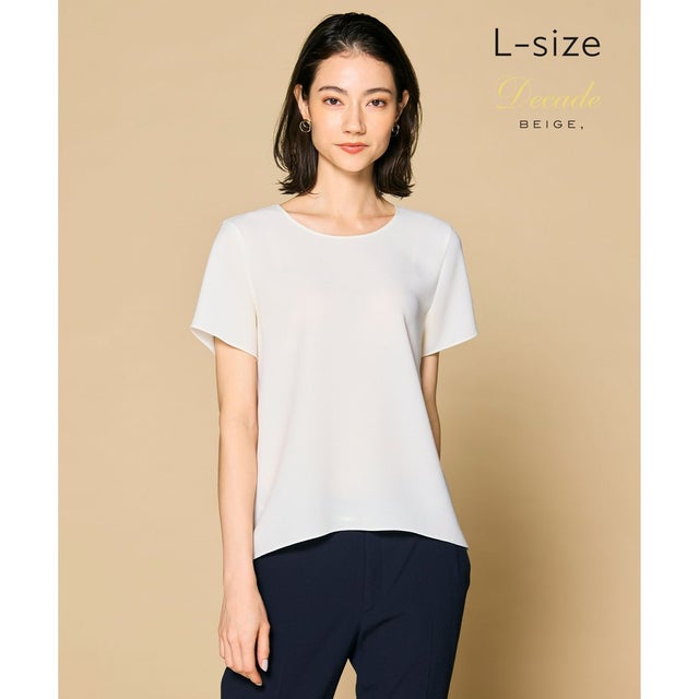 【L-size・定番】SHELBY / ハーフスリーブブラウス （White）