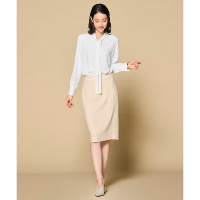 BEIGE, 【洗える】EVA / ボウタイロングスリーブブラウス （White）｜詳細画像