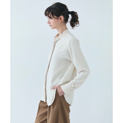 BEIGE, 【洗える】EVA / ボウタイロングスリーブブラウス （White）｜詳細画像