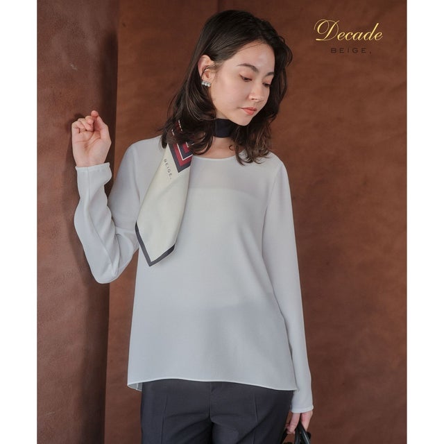 【人気シリーズ】SHELBY / ロングスリーブブラウス （White）