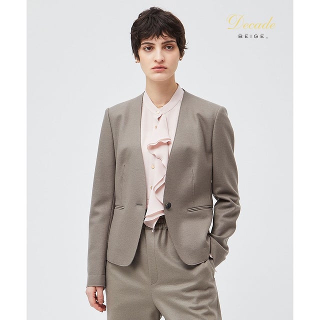 CORBY / ノーカラージャケット （Taupe）