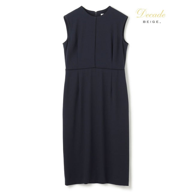 CINDY / クルーネックドレス （Navy×Black）
