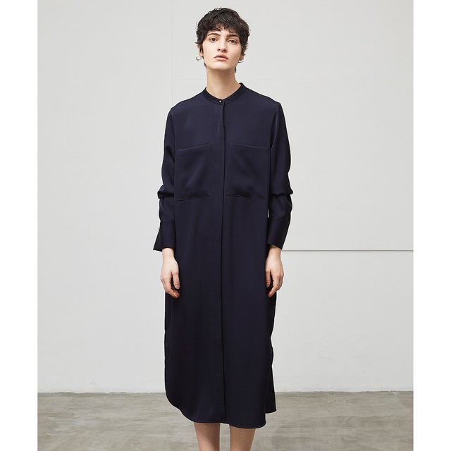 【洗える】FLEUR / シャツドレス （Navy）