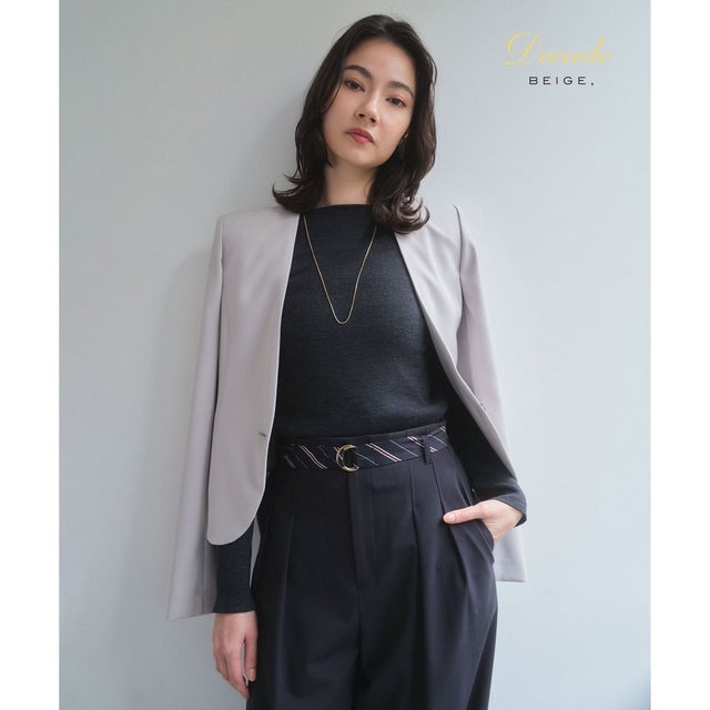 【セットアップ対応】LUIZA / ノーカラージャケット （L.Gray）