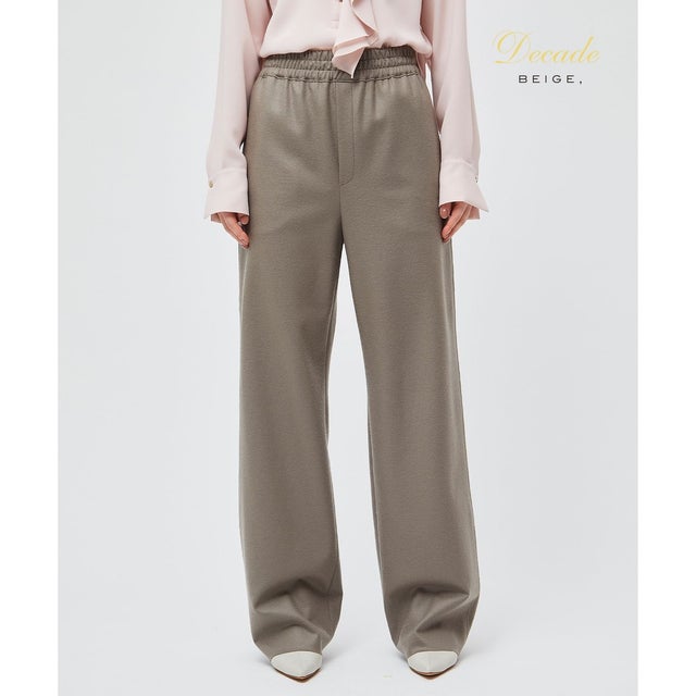 CORBY / ウエストゴムワイドパンツ （Taupe）