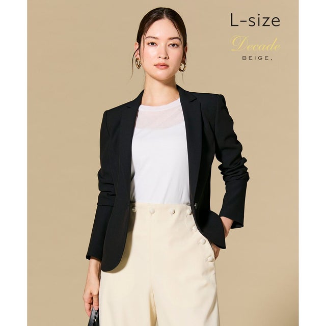【L-size・セットアップ対応 】LUIZA / テーラードジャケット （Black）