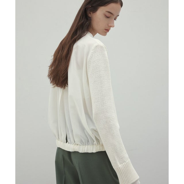 【洗える・CLUEL 4月号掲載】COMFREY / オーガニックコットンクルーネックニット （Meringue）