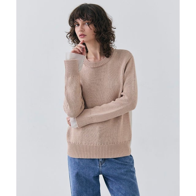 【洗える・CLUEL 4月号掲載】COMFREY / オーガニックコットンクルーネックニット （Nude）