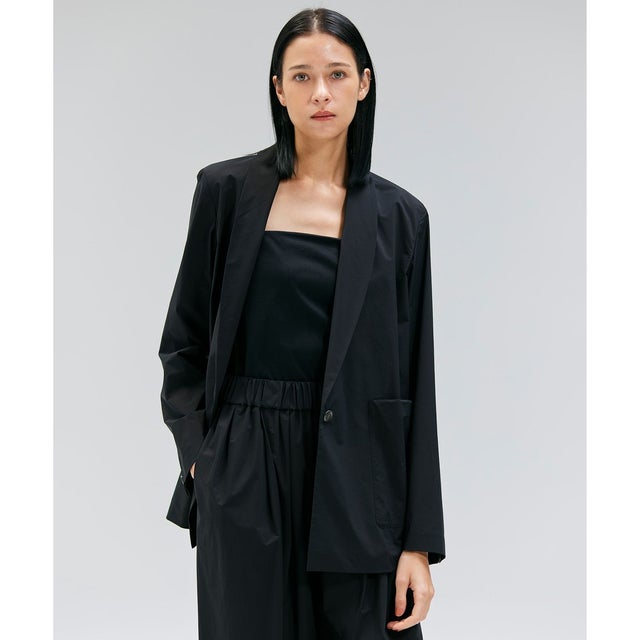 【洗える/セットアップ対応】SPIGA / ショールカラーライトジャケット （Black）