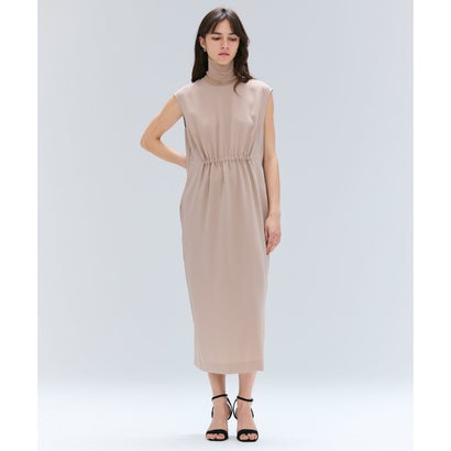 BEIGE, 【洗える】FLEUR / ニットコンビハイネックノースリーブドレス （Black）｜詳細画像