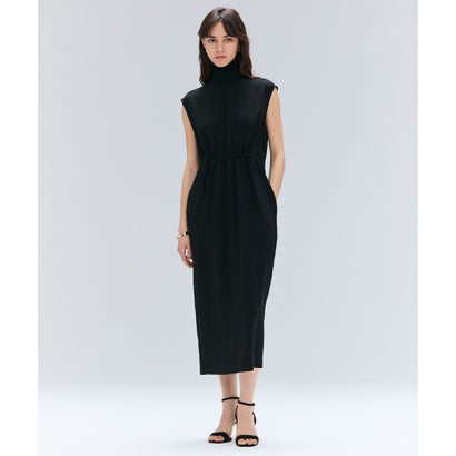 BEIGE, 【洗える】FLEUR / ニットコンビハイネックノースリーブドレス （Black）｜詳細画像