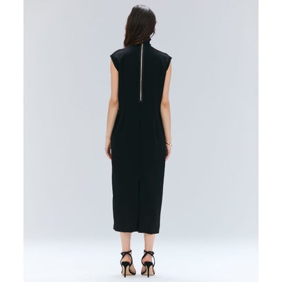 BEIGE, 【洗える】FLEUR / ニットコンビハイネックノースリーブドレス （Black）｜詳細画像