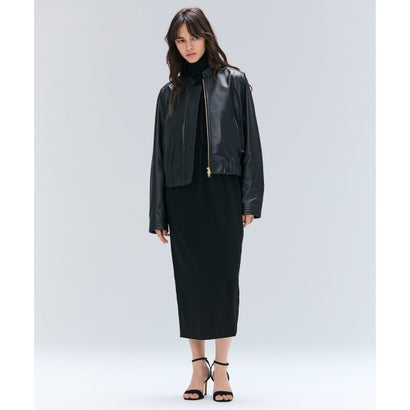 BEIGE, 【洗える】FLEUR / ニットコンビハイネックノースリーブドレス （Black）｜詳細画像