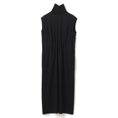 BEIGE, 【洗える】FLEUR / ニットコンビハイネックノースリーブドレス （Black）｜詳細画像