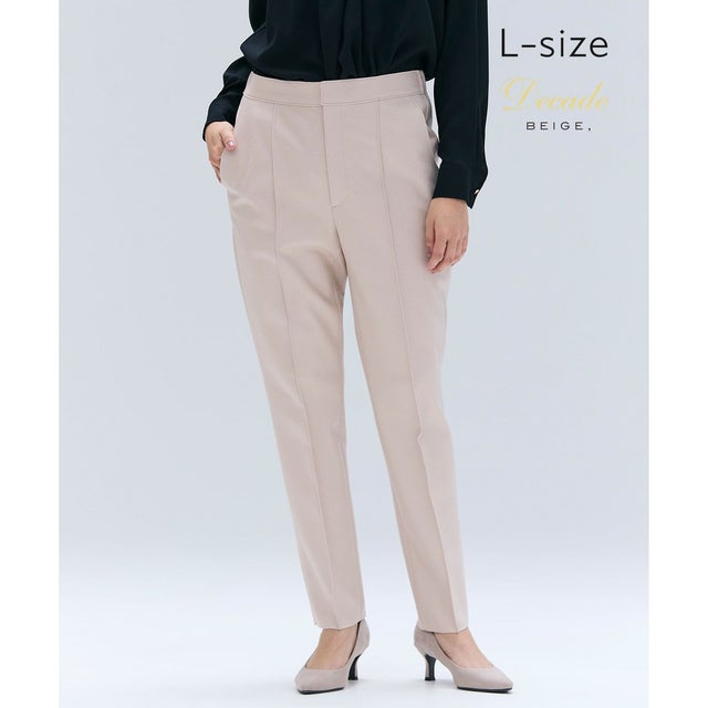 【Lsize・セットアップ対応】CORBY / ウールピンタックバックサイドゴムパンツ （Nude）