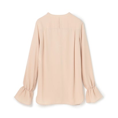 BEIGE, 【WEB限定・洗える】CLARION / バンドカラーフリルブラウス （Navy）｜詳細画像