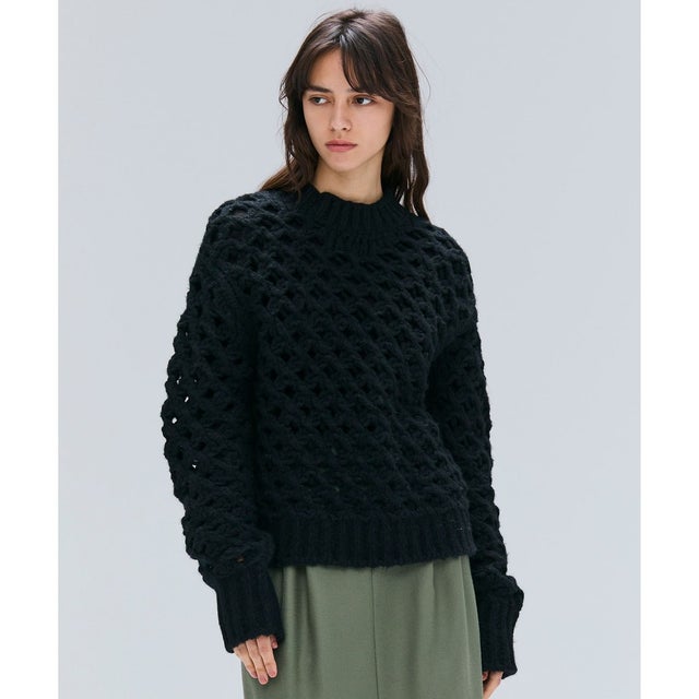 KOKOMO / ウールアルパカメッシュニット （Black）