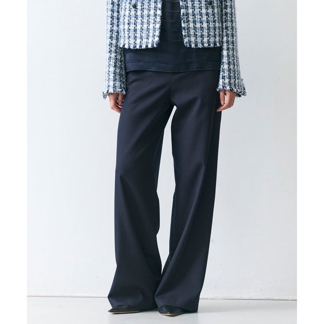 LAZUL / マリンボタンワイドパンツ （Navy）
