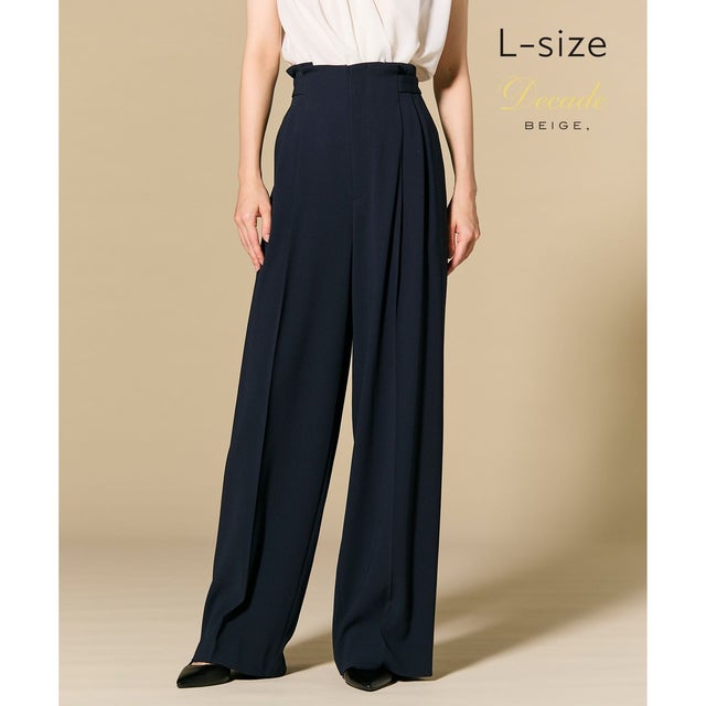 【Lサイズ・セットアップ対応】CINDY / ハイウエストパンツ （Navy）