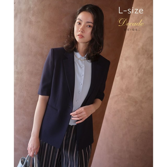 【Lsize・セットアップ対応】CINDY / ハーフスリーブジャケット （Navy）