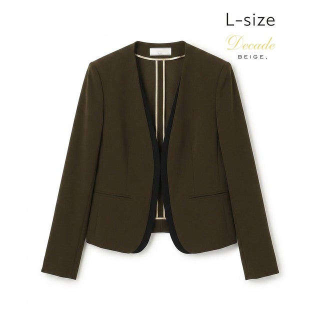 【Lsize・セットアップ対応】CINDY / ダブルカラージャケット （Brown）