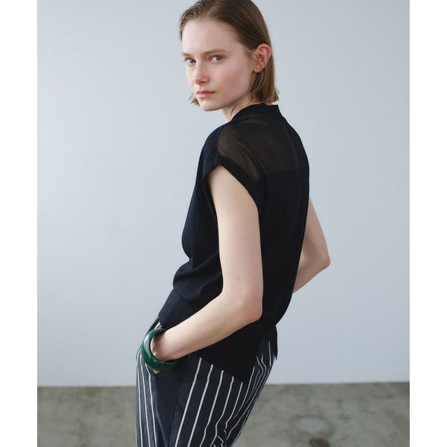 NADIA / シアーコンビ ストレッチニット （Black）