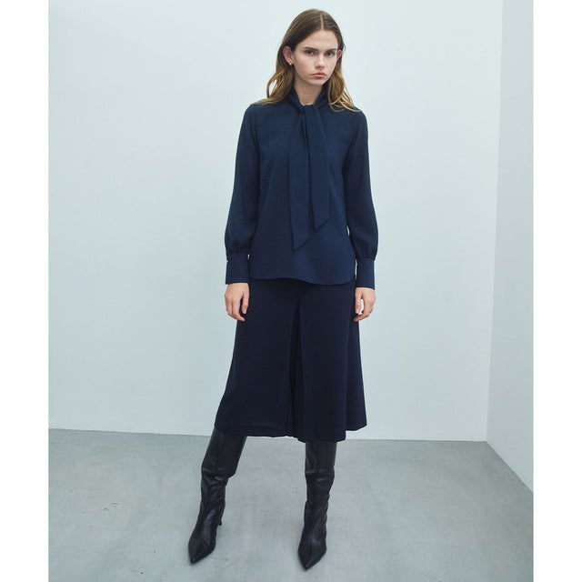 STOW / スカーフボウタイブラウス （Navy）
