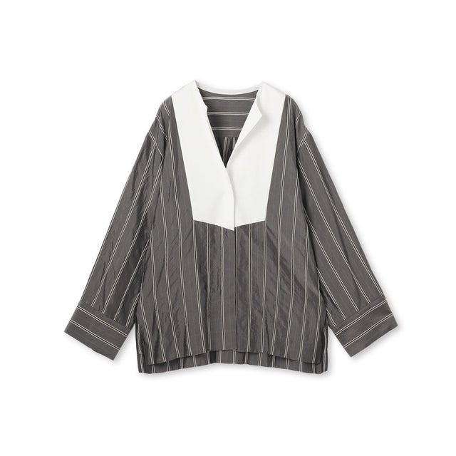 PALMER / ストライプシャツブラウス （Gray Stripes）