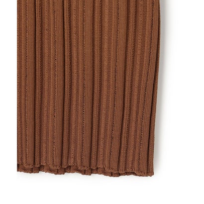 BEIGE, 【Oggi掲載】LABRADO / ランダムリブ スキッパーニット （Brown）｜詳細画像