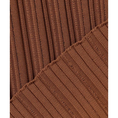 BEIGE, 【Oggi掲載】LABRADO / ランダムリブ スキッパーニット （Brown）｜詳細画像