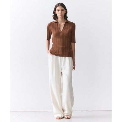 BEIGE, 【Oggi掲載】LABRADO / ランダムリブ スキッパーニット （Brown）｜詳細画像